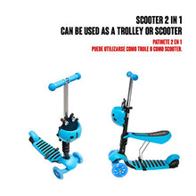 Monopatín Scooter Azul (3 Ruedas con LED)