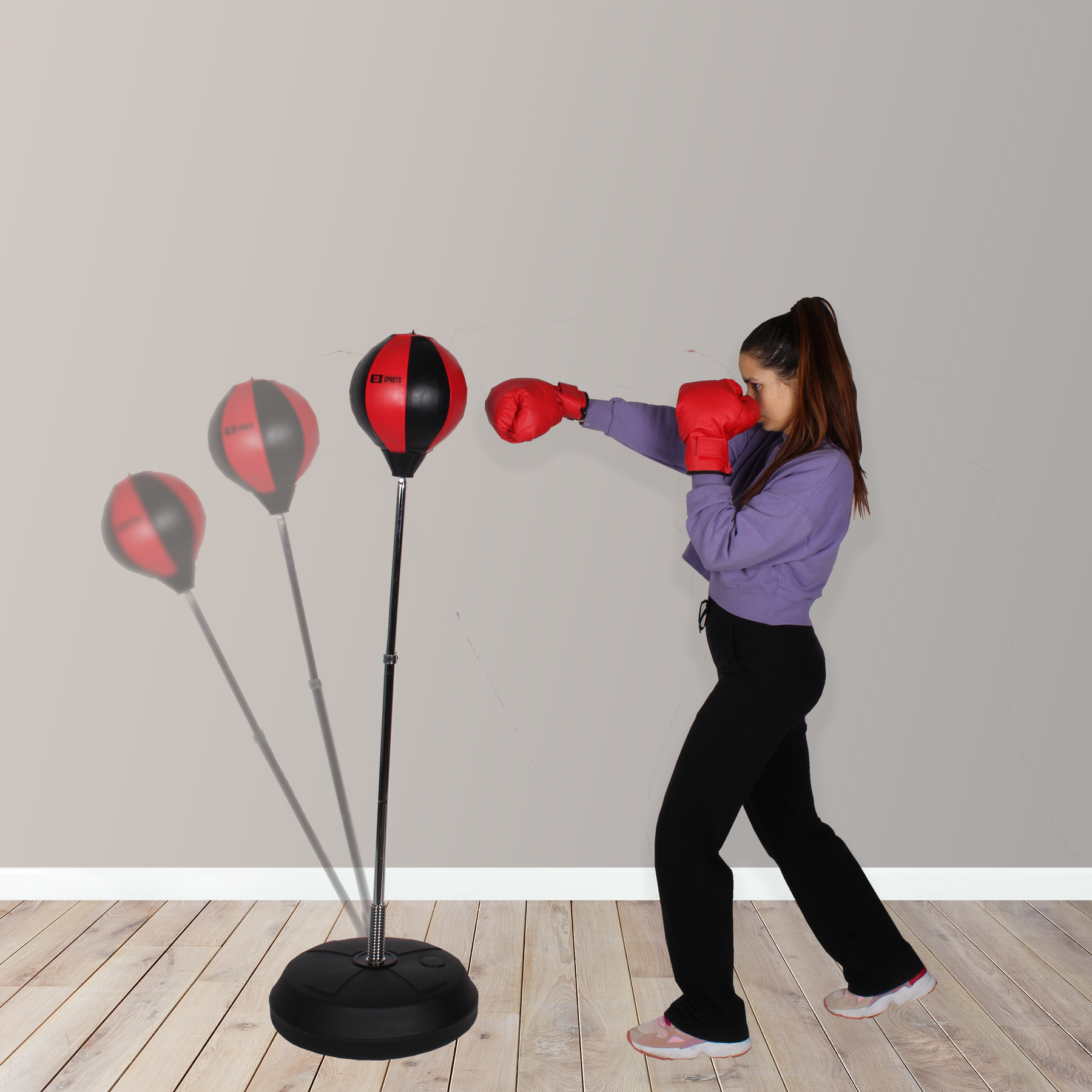 Boxeo en Casa con Comba y Pelotas para Reflejos - Kit de entrenamiento One  Punch Boxing, Set de accesorios para entrenar: Punching ball para Adulto y  Niños con Cuerda de Saltar 