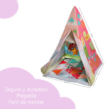 Calma Dragon Baby Gym, Tienda Indios Infantil, Tipi para Bebes y Niños, Carpa de Juegos para Interior con muñecos y almoadon(Rosa)