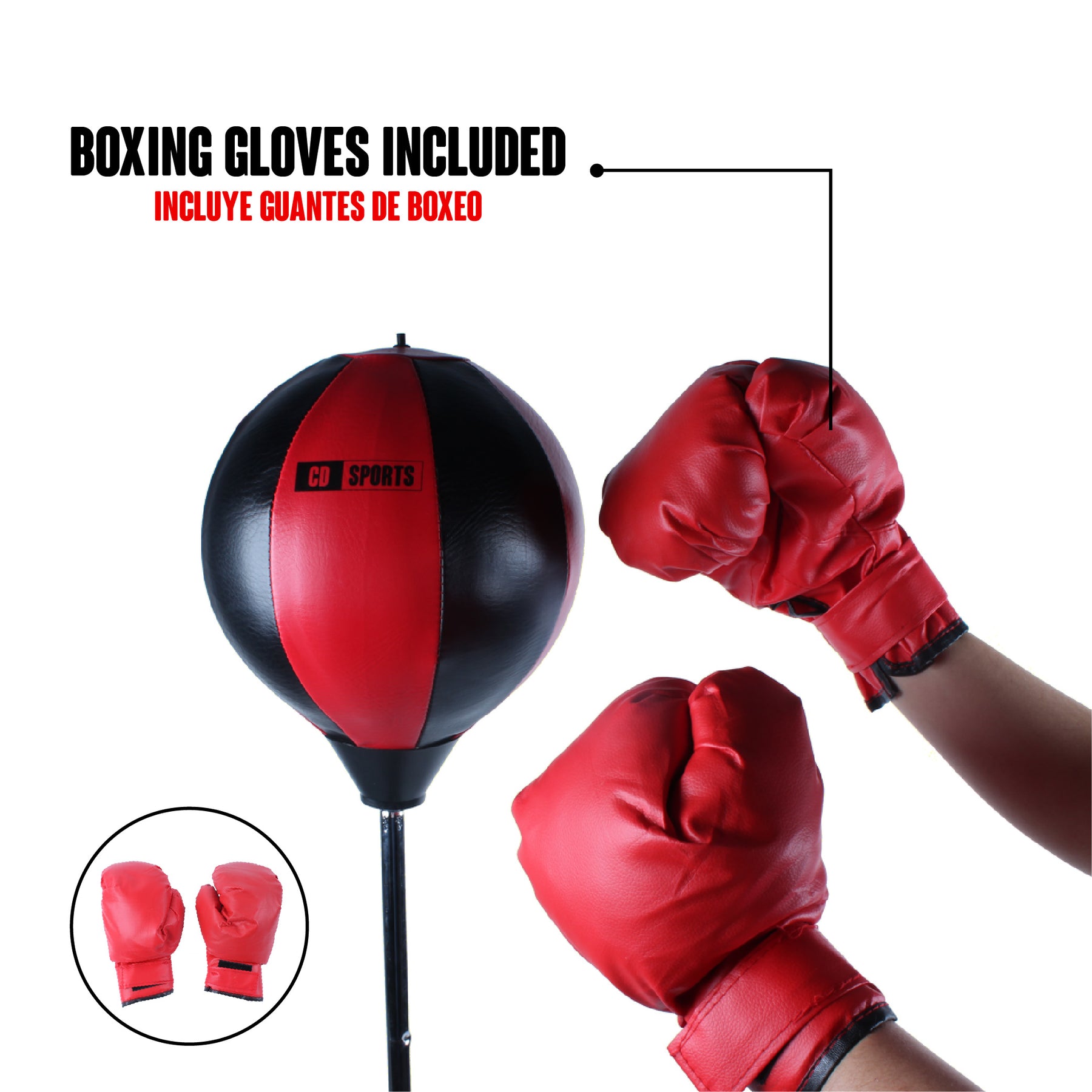 Boxeo en Casa con Comba y Pelotas para Reflejos - Kit de entrenamiento One  Punch Boxing, Set de accesorios para entrenar: Punching ball para Adulto y  Niños con Cuerda de Saltar 